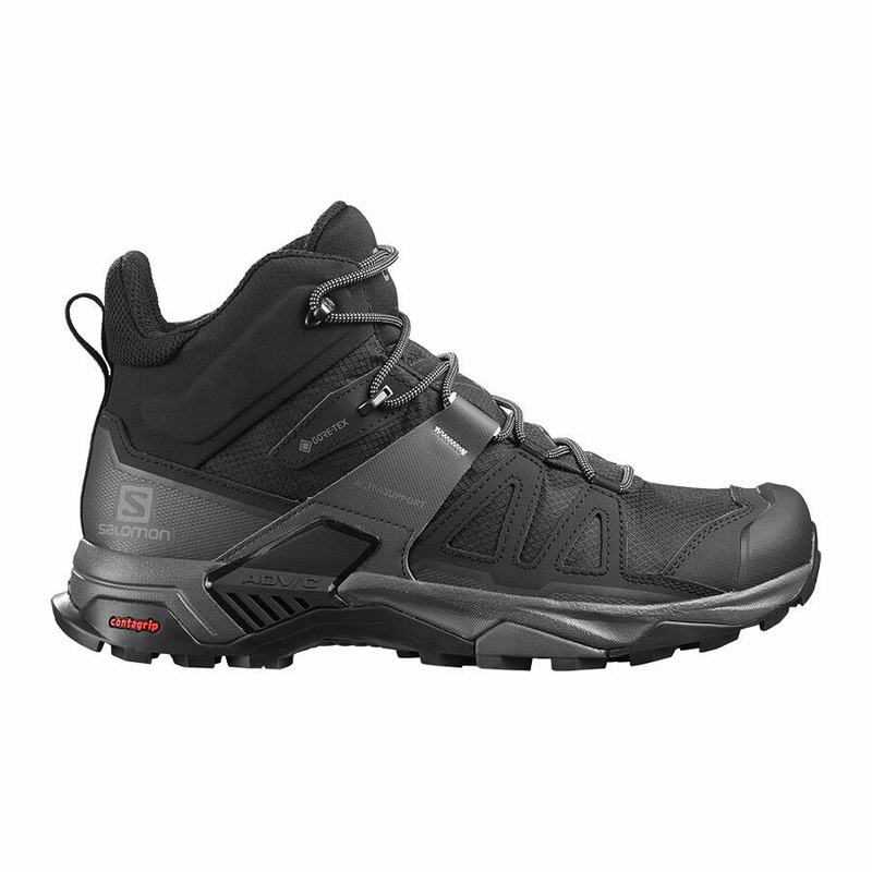 SALOMON X ULTRA 4 MID GORE-TEX Philippines - Men's Hiking Boots - Black/Blue | 872160-ZLU